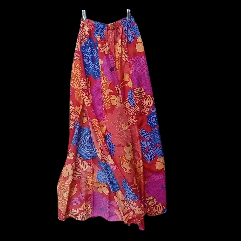 Live 4 Truth Floral Palazzo Wide Leg Slit Leg Multicolor Pants Women Size Small - Picture 3 of 16
